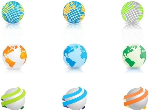 9 Free Vector Globes