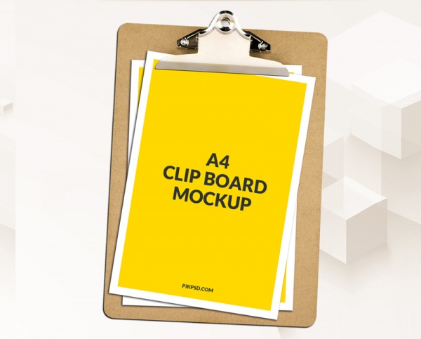 a4 clipboard mockup psd