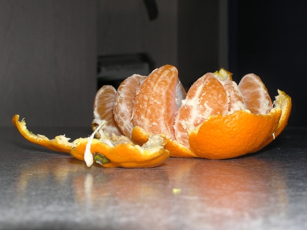 a mandarin orange split