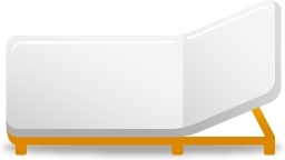 A rollaway bed