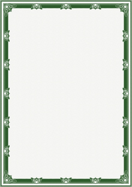 border template green petals decor repeating symmetric design