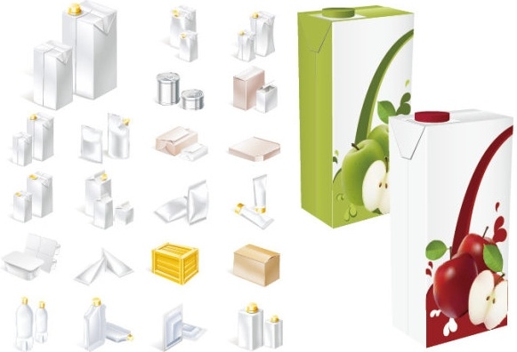 a variety of packaging vector