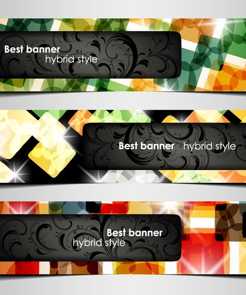 a variety of topics banners 05 vector
