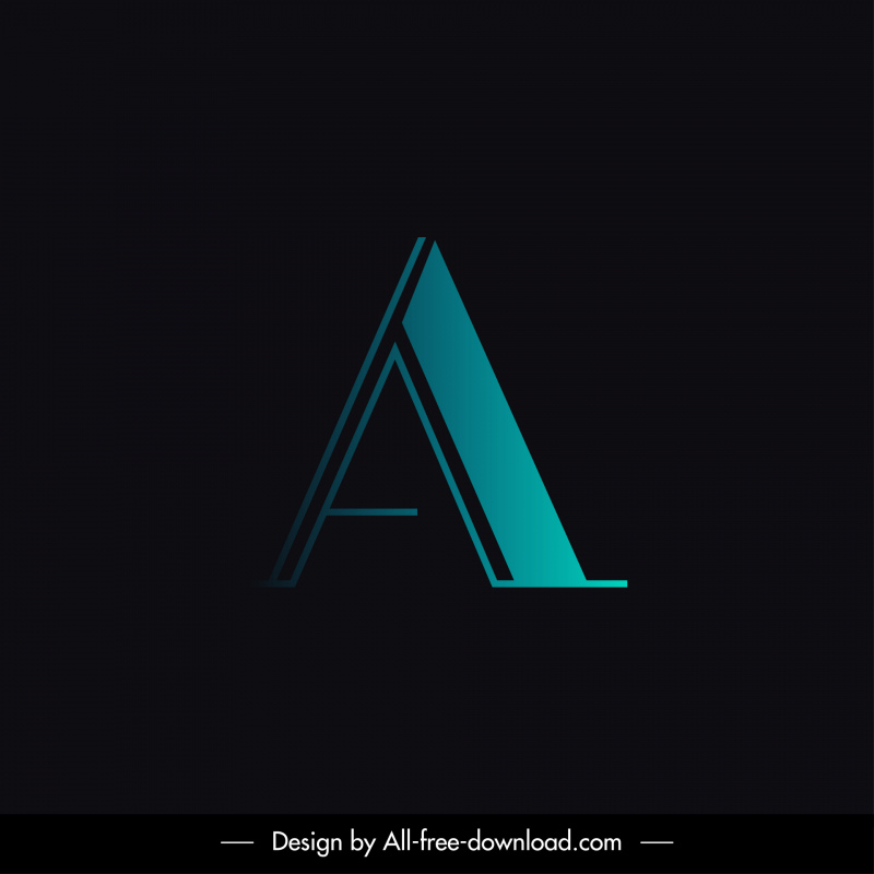 aa logo template elegant flat modern contrast design