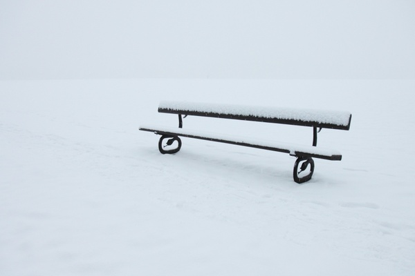 abandoned alone bench