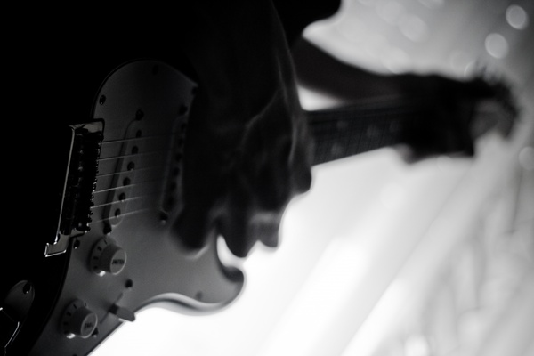 abstract art black and white body concert dof guitar