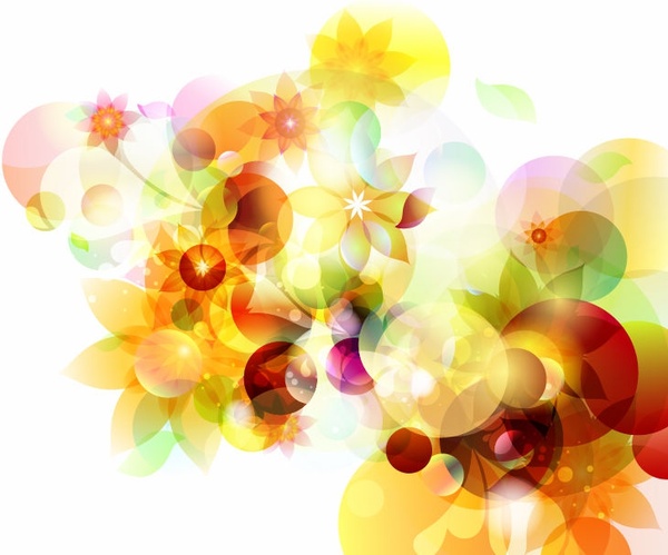flowers background sparkling colorful bokeh style