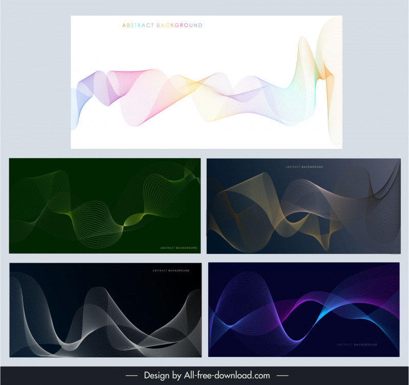 abstract background collection dynamic 3d curves