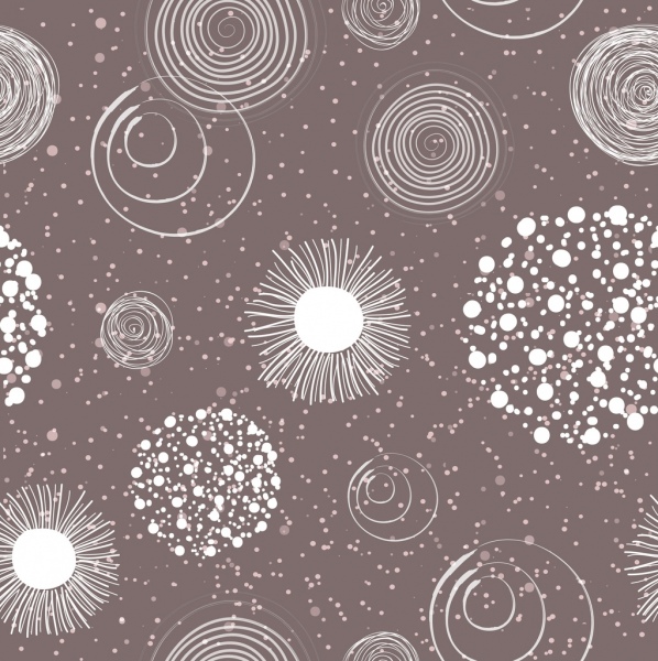 abstract background firework icons classical flat circles sketch