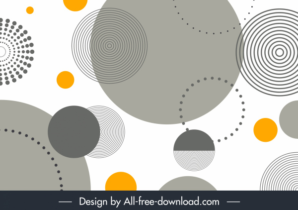 abstract background flat circles sketch
