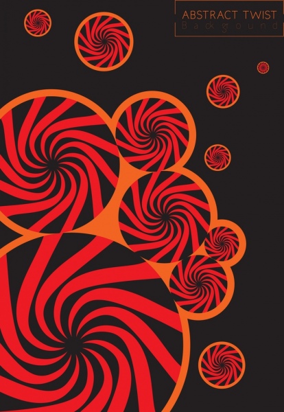 abstract background red twist circles decoration