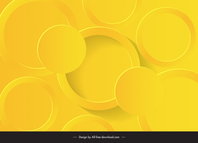 abstract background template bright 3d circles layers