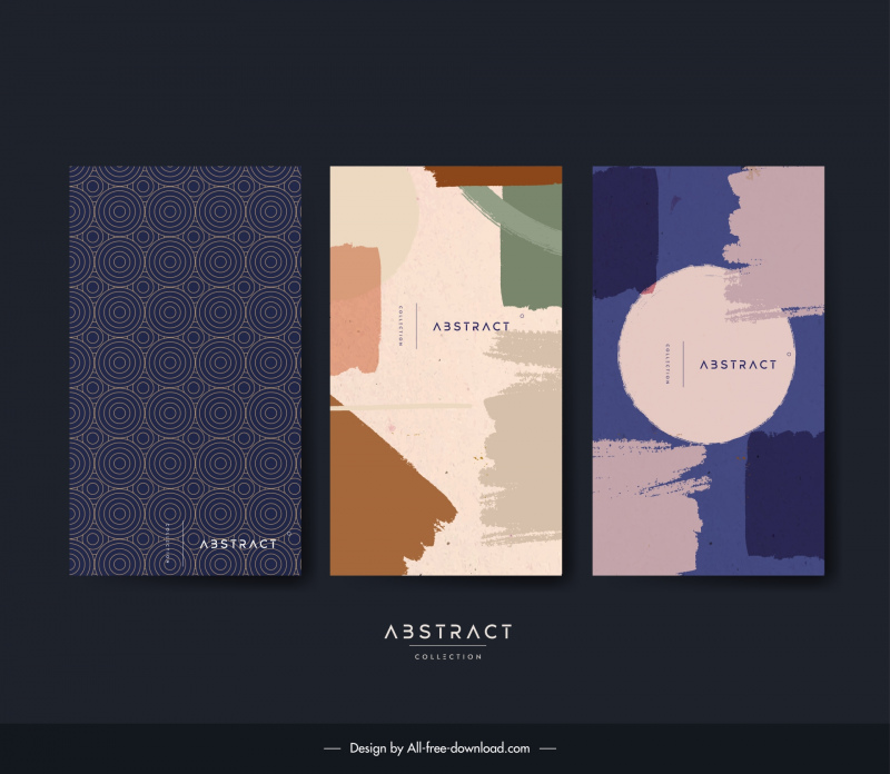 abstract background templates collection flat classical grunge