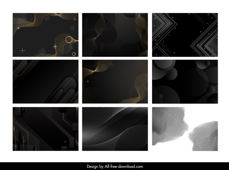  abstract background templates collection modern dark 
