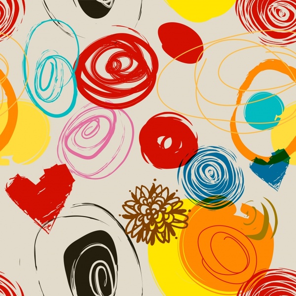 abstract background colorful flat handdrawn sketch
