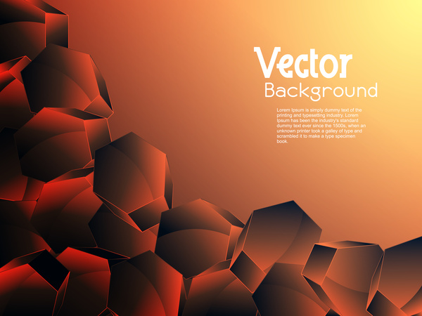 abstract background 3d hexagons