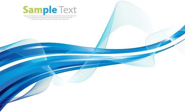 abstract background with blue waves vector illustration