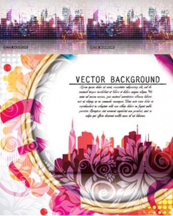 abstract background with city vector