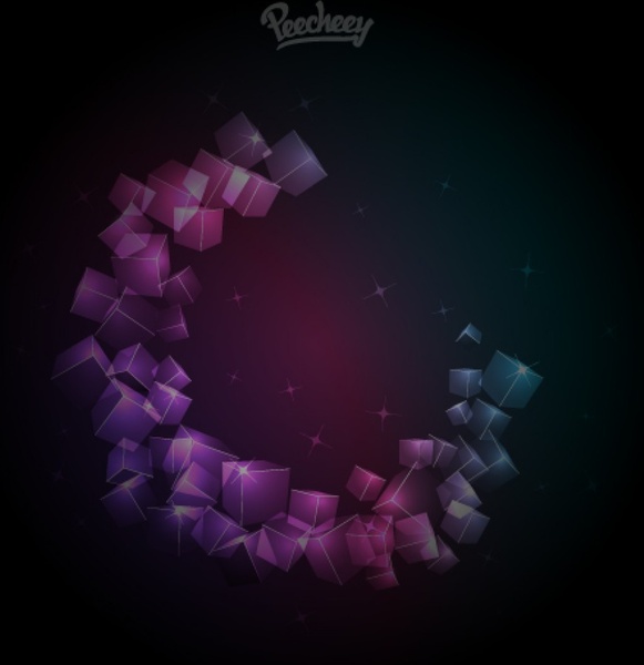 abstract background with colorful cubes
