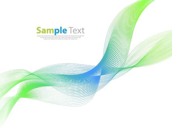 abstract background with green blue wave vector illustration