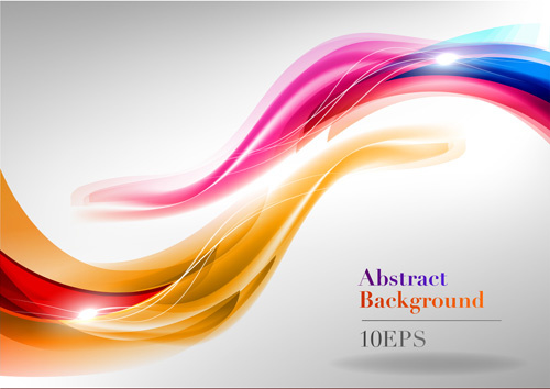 abstract backgrounds with shiny waves vector