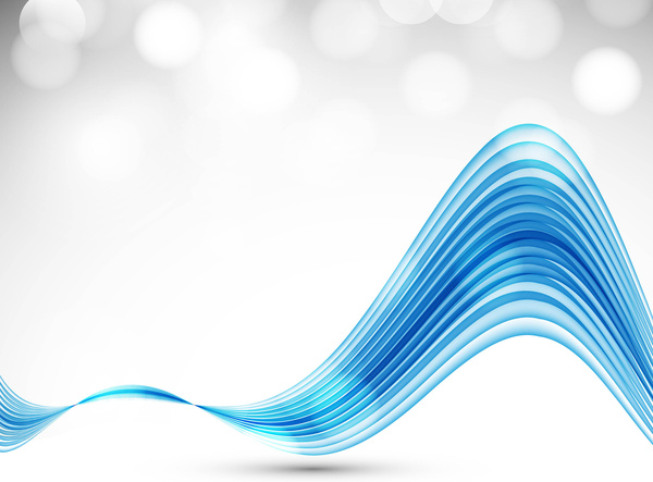 abstract blue business technology colorful wave vector