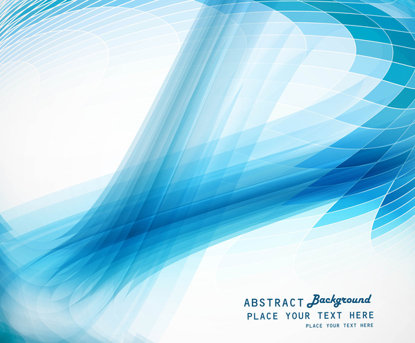 abstract blue business technology colorful wave vector illustration
