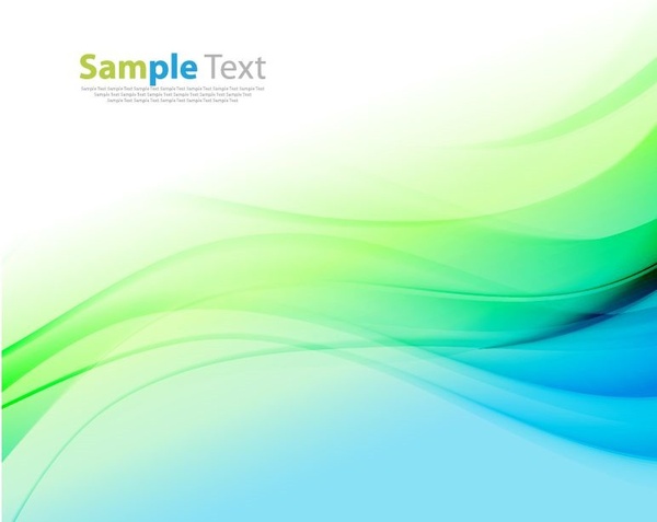  Abstract  blue  green  color waves  background  vector 