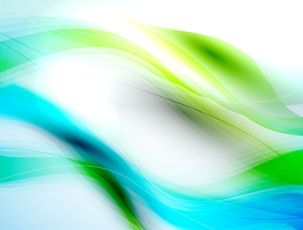 Abstract blue green waves background vector illustration Vectors
