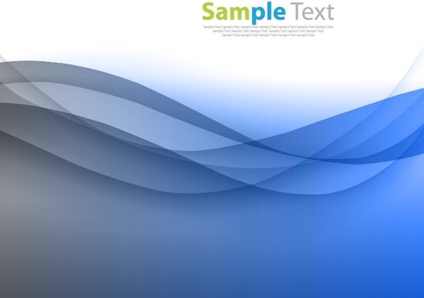 abstract blue smooth wave background vector graphic