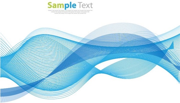 abstract blue wave lines design background vector illustration