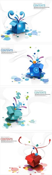 abstract boxes background vector