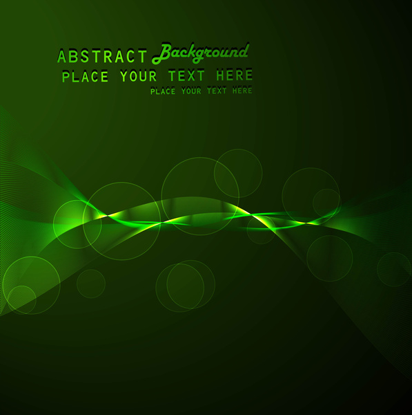 abstract bright green technology stylish colorful wave vector