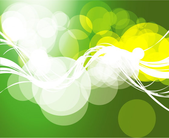 abstract bubbles green background