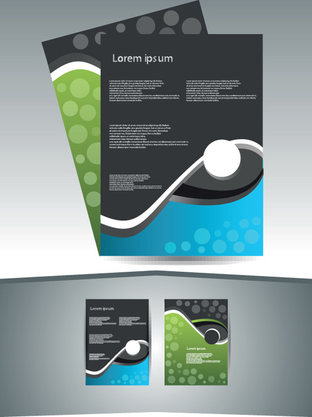 abstract business flyer cover template vector