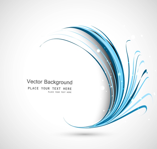 abstract business technology colorful blue circle wave illustration