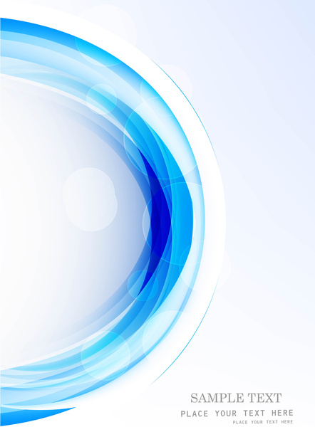abstract business technology colorful blue circle wave vector