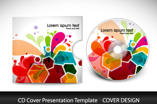 abstract cd cover presentation design vector