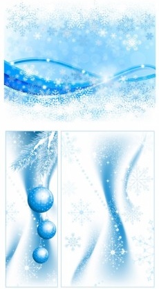 abstract christmas blue background vector 