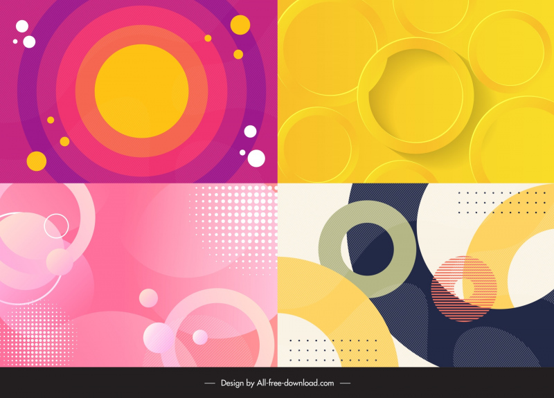abstract circle background templates collection elegant dynamic circles 