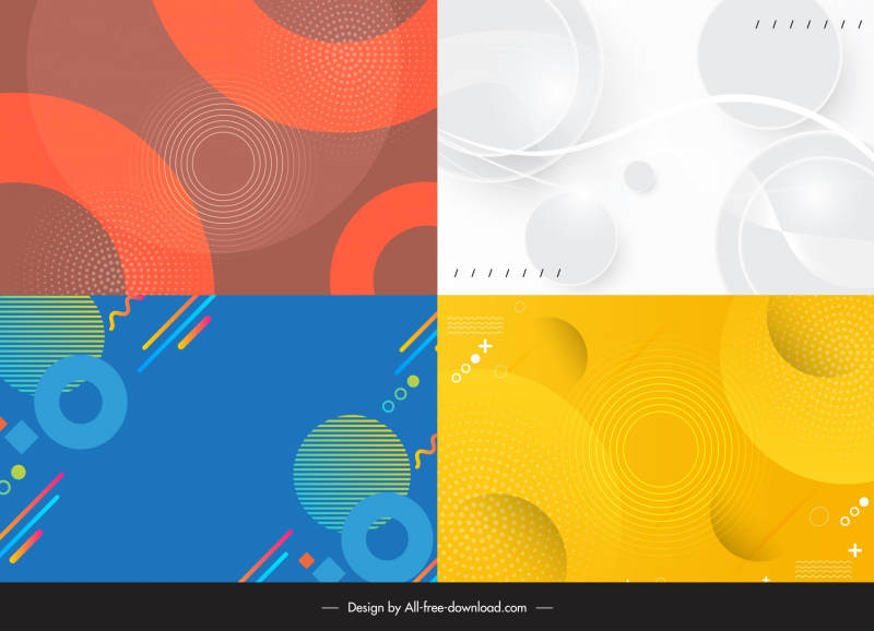 abstract circle backgrounds collection elegant dynamic 