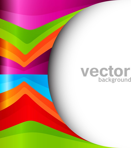 abstract circle shiny colorful wave vector