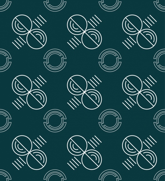 abstract circles pattern repeating style design 