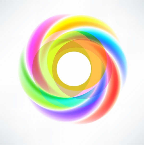 Abstract Circular Swirl Logo Design Element 