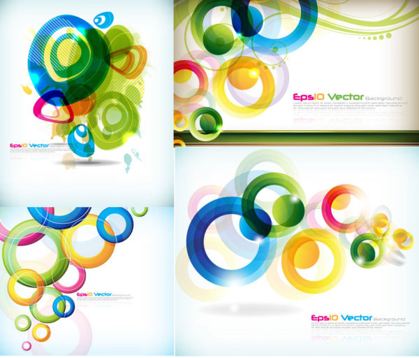 abstract colored circular pattern art vector