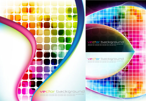 abstract colored grid background vector