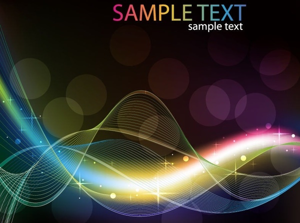 Abstract Colored Wave Line Vector Background