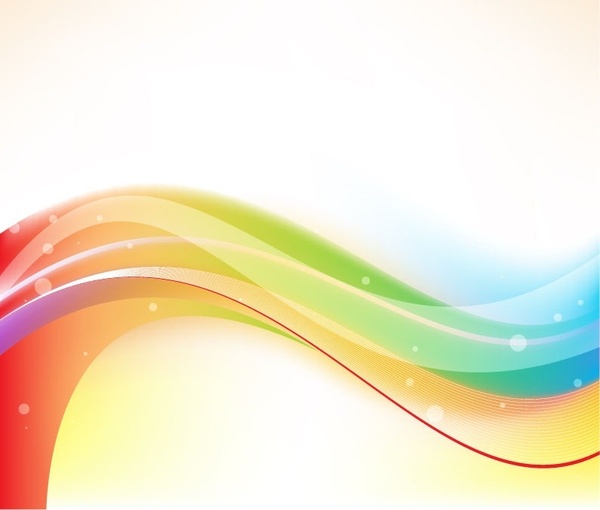 Abstract Colored Wave Vector Background Free Vector In