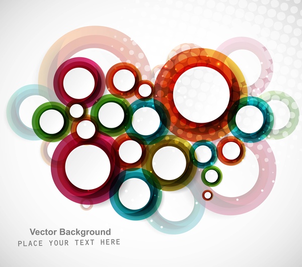 abstract colorful circle illustration background vector