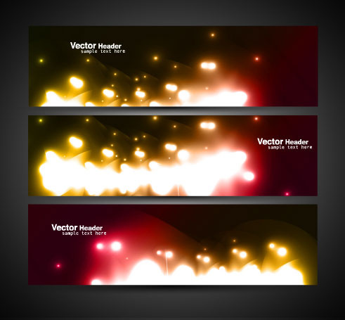 abstract colorful design elements banner vector 